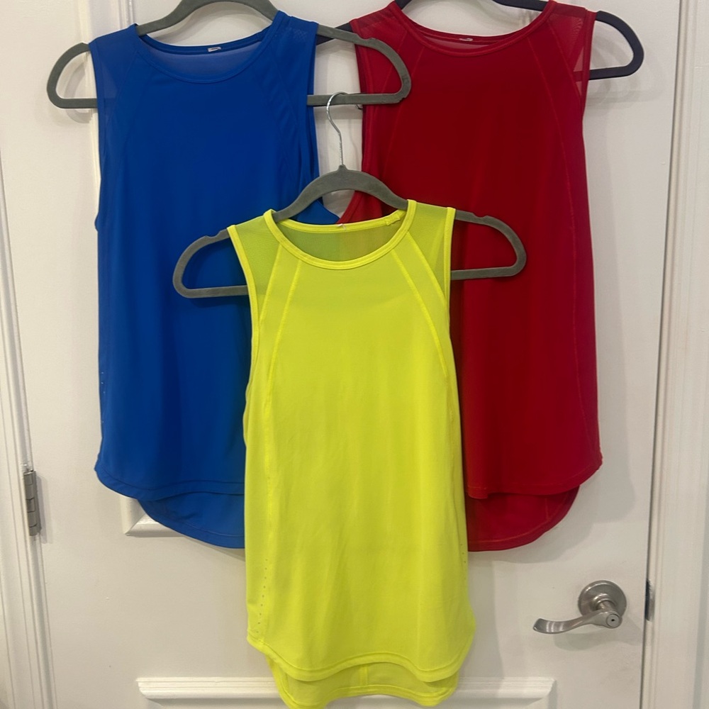 lululemon athletica Tank Tops - Red, Blue, Yellow